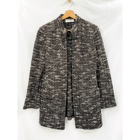 St. John 6 brown tweed marbled long blazer coat - Picture 1 of 6